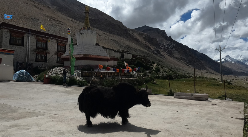La vista del Everest desde monasterio de Rongbuk